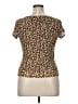 Axcess Brown Short Sleeve Blouse Size XL - photo 2