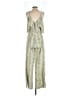 Ark & Co. 100% Polyester Paisley Green Jumpsuit Size S - photo 2