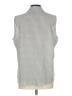 Adrianna Papell Houndstooth Silver Sleeveless Blouse Size L - photo 2