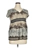 Axcess Gray Short Sleeve Blouse Size XL - photo 1