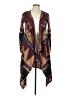 M. Fredric 100% Acrylic Brown Burgundy Poncho Size L - photo 1
