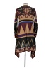M. Fredric 100% Acrylic Brown Burgundy Poncho Size L - photo 2