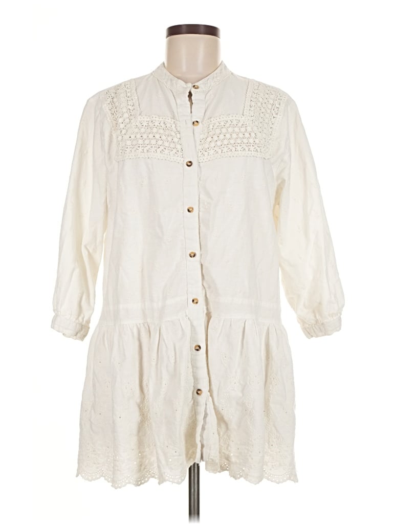 Pre-owned Zara Casual Dress In Ivory
