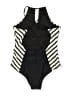 Cupshe Stripes Black One Piece Swimsuit Size L - photo 2
