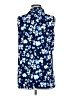 MICHAEL Michael Kors Blue Sleeveless Button-Down Shirt Size M - photo 2