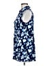 MICHAEL Michael Kors Blue Sleeveless Button-Down Shirt Size M - photo 5