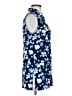 MICHAEL Michael Kors Blue Sleeveless Button-Down Shirt Size M - photo 4