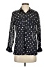 Talbots 100% Cotton Polka Dots Black Long Sleeve Blouse Size S - photo 1
