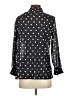 Talbots 100% Cotton Polka Dots Black Long Sleeve Blouse Size S - photo 2