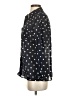 Talbots 100% Cotton Polka Dots Black Long Sleeve Blouse Size S - photo 5
