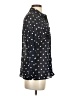 Talbots 100% Cotton Polka Dots Black Long Sleeve Blouse Size S - photo 4