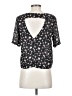 Elodie Black Short Sleeve Blouse Size S - photo 2