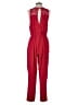 Ambiance Apparel 100% Polyester Solid Red Jumpsuit Size L - photo 2