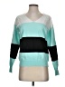 Unbranded 100% Acrylic Color Block Teal Pullover Sweater Size S - photo 1