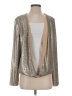 Lavender Brown 100% Nylon Metallic Gold Silver Kimono Size S - photo 1