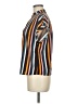 Unbranded 100% Polyester Stripes Orange Short Sleeve Blouse Size M - photo 5