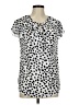 SimpleFun Animal Print Silver Short Sleeve Blouse Size M - photo 1