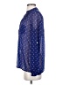 Sweet Rain 100% Polyester Polka Dots Blue Long Sleeve Blouse Size S - photo 5