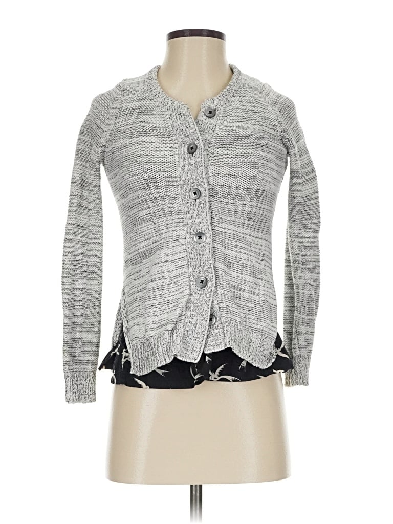 Pre-owned Field Flower Cardigan Sweater In Gray