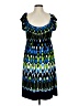 DressBarn Print Blue Cocktail Dress Size 10 - photo 1