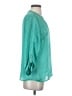 The Limited 100% Polyester Teal 3/4 Sleeve Blouse Size S - photo 4