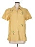 Jennifer Eden Yellow Short Sleeve Blouse Size 6 - photo 1