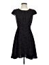 Ann Taylor LOFT 100% Polyester Hearts Black Cocktail Dress Size 0 - photo 1