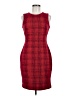 Calvin Klein Plaid Red Cocktail Dress Size 6 - photo 1
