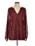 Torrid 100% Polyester Red Long Sleeve Blouse Size Lg Plus (0) - photo 1