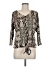 NY Collection Tan 3/4 Sleeve Top Size M - photo 1