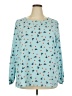 Kiyonna Teal Long Sleeve Blouse Size 2X - photo 1