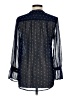 Lucky Brand Polka Dots Blue Long Sleeve Blouse Size M - photo 2