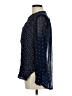 Lucky Brand Polka Dots Blue Long Sleeve Blouse Size M - photo 5