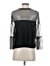 Willow & Clay 100% Polyester Black 3/4 Sleeve Blouse Size XS - photo 2