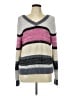 Caslon Stripes Gray Pullover Sweater Size L - photo 1