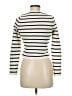 Happily Grey 100% Polyester Stripes Ivory Turtleneck Sweater Size M - photo 2