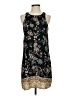 Veronica M. 100% Polyester Paisley Black Casual Dress Size S - photo 1