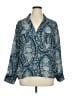 J.Crew Paisley Teal Blue 3/4 Sleeve Blouse Size XL - photo 1