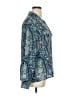 J.Crew Paisley Teal Blue 3/4 Sleeve Blouse Size XL - photo 4