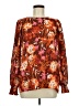 Staccato 100% Polyester Floral Orange Long Sleeve Blouse Size M - photo 1