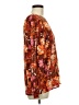 Staccato 100% Polyester Floral Orange Long Sleeve Blouse Size M - photo 4