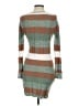 Shein 100% Polyester Stripes Brown Casual Dress Size S - photo 2