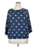 Unbranded Blue 3/4 Sleeve Blouse Size XXL - photo 1