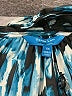 Derek Lam 100% Polyester Graphic Blue Casual Dress Size XS - photo 7