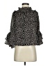 CeCe 100% Polyester Black 3/4 Sleeve Blouse Size XXS - photo 1