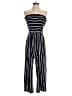 Hem & Thread Stripes Black Blue Jumpsuit Size S - photo 1
