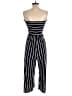 Hem & Thread Stripes Black Blue Jumpsuit Size S - photo 2