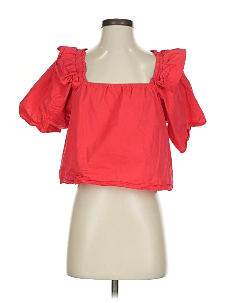Pre-owned Sugarlips 3/4 Sleeve Blouse In Red