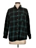 Love Notes Plaid Green Long Sleeve Blouse Size M - photo 1