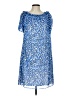 DKNY Animal Print Blue Casual Dress Size 12 - photo 1